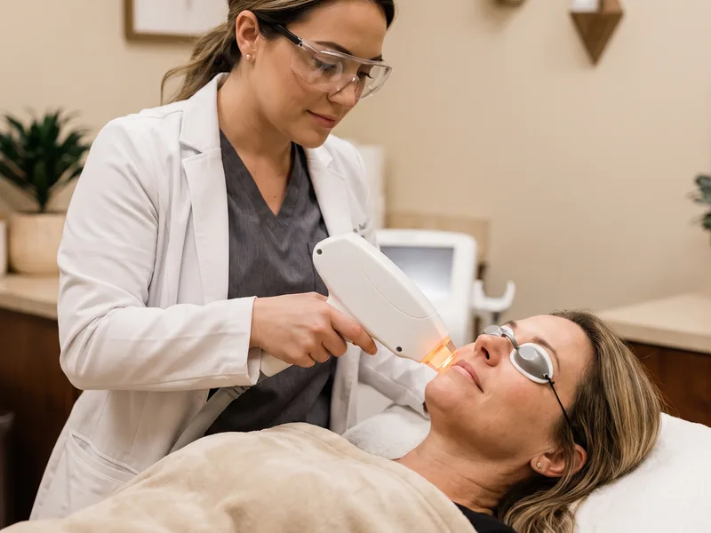 Laser resurfacing treatment for acne scarring at Capital Skin Medical Spa in Clifton Park, NY
