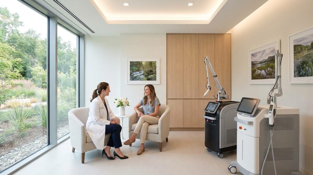 Laser hair removal consultation at Capital Skin Medical Spa in Clifton Park, NY