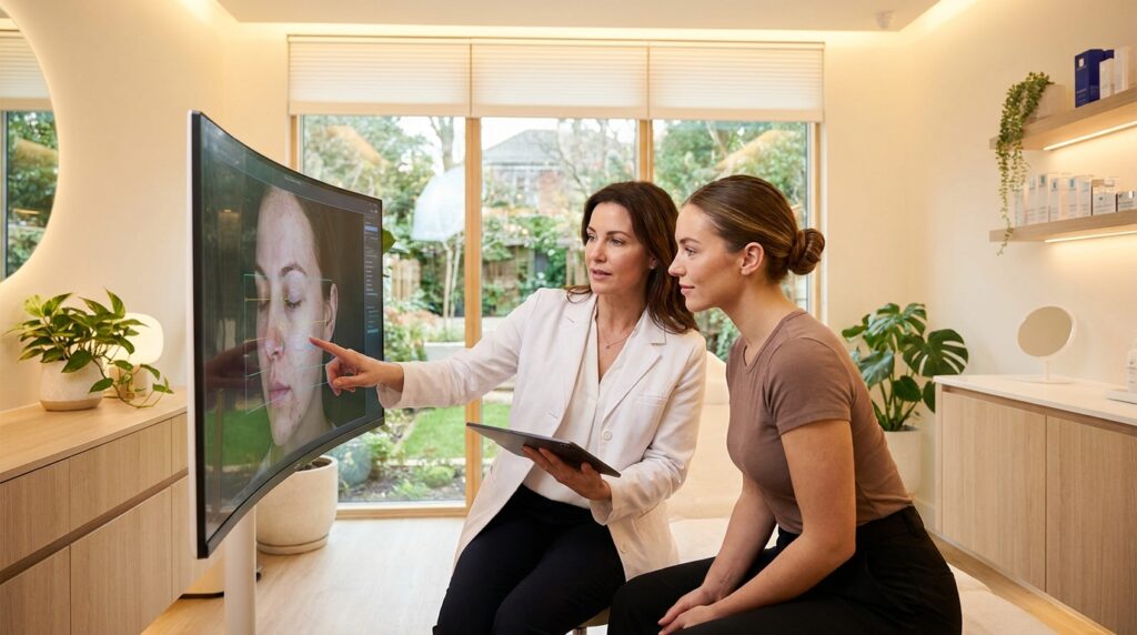 Acne scar treatment consultation at Capital Skin Medical Spa in Clifton Park, NY