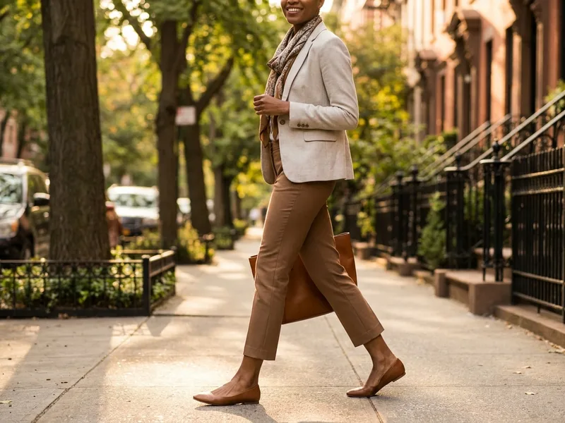 Confident walk showcasing healthy legs after vein treatment consultation in Clifton Park, NY