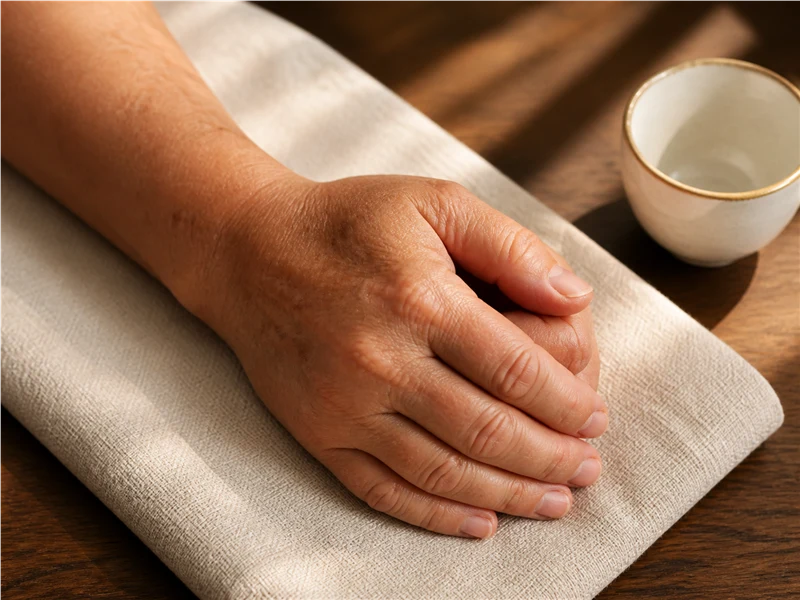 Natural sun-exposure age spots on hands candidate for PICO Genesis in Clifton Park, NY