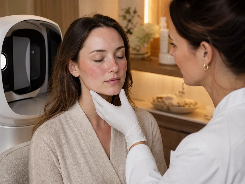 VISIA skin analysis for facial redness in Clifton Park, NY