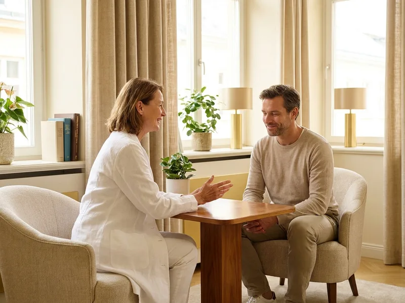 Physician vessel assessment consultation conversation in Clifton Park, NY